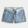 Lågmidjade, medellavtvättade, vikbara midjebaggy jeansshorts 5″ Lågmidjade, medellavtvättade, vikbara midjebaggy jeansshorts 5″