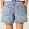 Lågmidjade, medellavtvättade, vikbara midjebaggy jeansshorts 5″ Lågmidjade, medellavtvättade, vikbara midjebaggy jeansshorts 5″