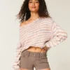 Lågmidjade poplin-shorts