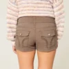 Lågmidjade poplin-shorts