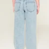 Lågmidjade, slitna, ljusblå baggy jeans Lågmidjade, slitna, ljusblå baggy jeans