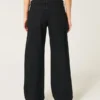 Lågmidjade svarta baggyjeans