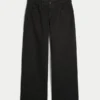Lågmidjade svarta baggyjeans