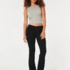 Lågmidjade svarta bootcut-jeans