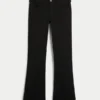 Lågmidjade svarta bootcut-jeans