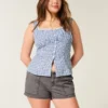 Lågmidjade twillshorts