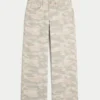Lågmidjade Y2K Camo Baggy Jeans