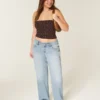 Lågmidjade Y2K-jeans i ljus tvätt Lågmidjade Y2K-jeans i ljus tvätt