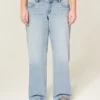 Lågmidjade Y2K-jeans i ljus tvätt Lågmidjade Y2K-jeans i ljus tvätt