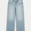 Lågmidjade Y2K-jeans i ljus tvätt Lågmidjade Y2K-jeans i ljus tvätt