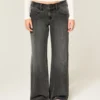 Lågmidjade Y2K-tvättade svarta baggyjeans Lågmidjade Y2K-tvättade svarta baggyjeans