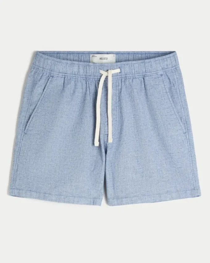 Linnenblandade shorts i midilängd Linnenblandade shorts i midilängd