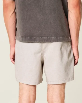 Linnenblandade shorts i midilängd