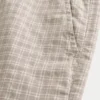 Linnenblandade shorts som dras på, halvhöga