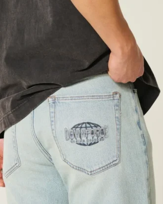 Ljus tvätt Downforce Racing Graphic Loose Jeans