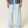 Ljus tvätt New York Graphic Super Baggy Jeans Ljus tvätt New York Graphic Super Baggy Jeans