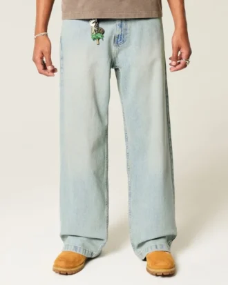 Ljus tvätt Super Baggy Jeans