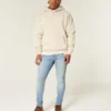 Ljus tvättade atletiska skinny jeans