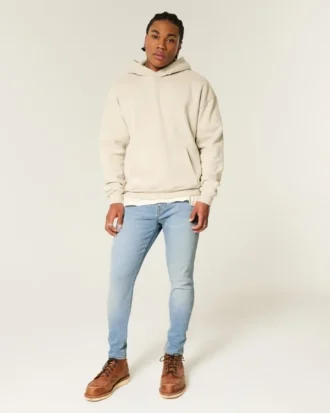 Ljus tvättade atletiska skinny jeans