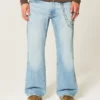 Ljus tvättade avslappnade bootcut-jeans Ljus tvättade avslappnade bootcut-jeans