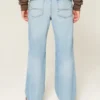 Ljus tvättade avslappnade bootcut-jeans Ljus tvättade avslappnade bootcut-jeans