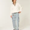 Ljus tvättade baggy cargojeans Ljus tvättade baggy cargojeans