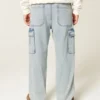 Ljus tvättade baggy cargojeans Ljus tvättade baggy cargojeans