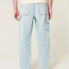 Ljus tvättade baggy carpenterjeans