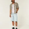 Ljus tvättade Dice Graphic Super Baggy Denim Shorts Ljus tvättade Dice Graphic Super Baggy Denim Shorts