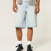 Ljus tvättade Dice Graphic Super Baggy Denim Shorts Ljus tvättade Dice Graphic Super Baggy Denim Shorts