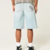 Ljus tvättade Dice Graphic Super Baggy Denim Shorts Ljus tvättade Dice Graphic Super Baggy Denim Shorts