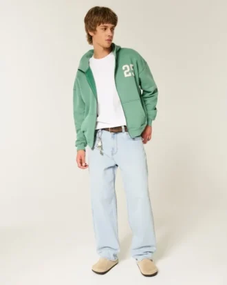Ljus tvättade skaterbaggyjeans