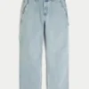 Ljusblå baggy jeans