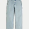 Ljusblå baggy jeans