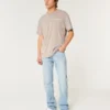 Ljusblå bootcut-jeans