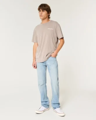 Ljusblå bootcut-jeans