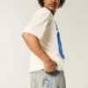 Ljusblå broderade tärningsskaterbaggyjeans Ljusblå broderade tärningsskaterbaggyjeans