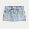 Ljusblå miniskort i denim