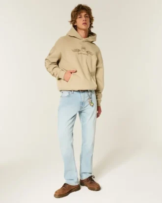 Ljusblå slim straight jeans