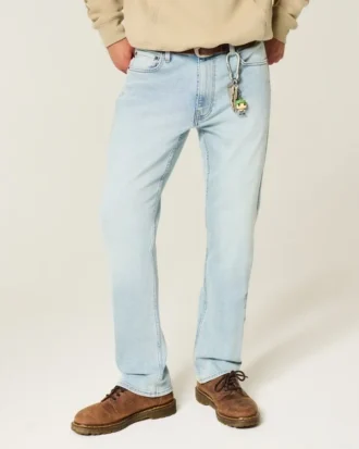 Ljusblå slim straight jeans