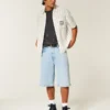 Ljusblå superbaggy jeansshorts