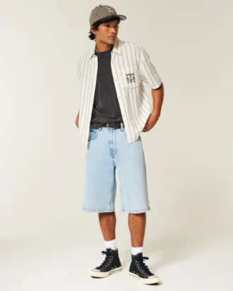 Ljusblå superbaggy jeansshorts Ljusblå superbaggy jeansshorts