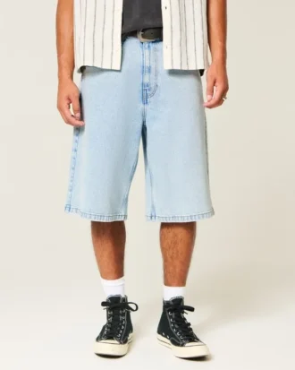 Ljusblå superbaggy jeansshorts Ljusblå superbaggy jeansshorts