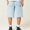 Ljusblå superbaggy jeansshorts