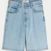 Ljusblå superbaggy jeansshorts