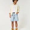 Långa, slitna, lösa jeansshorts Långa, slitna, lösa jeansshorts