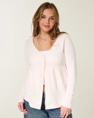 Långärmad Flyaway Babydoll-kofta