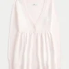Långärmad Flyaway Babydoll-kofta