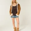 Långärmad Henley Babydoll-top