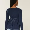 Långärmad Henley Babydoll-top